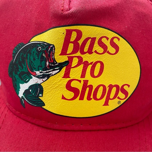 Bass Pro Shops Men’s Distressed Logo Red Snap Back Hat - Picture 11 of 11